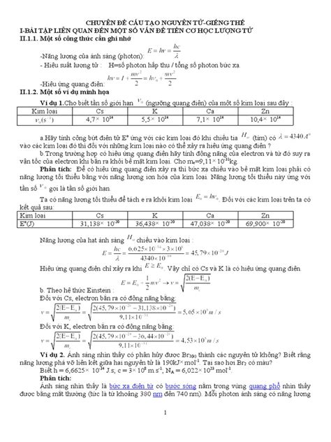 Chuyen De Cau Tao Nguyen Tu Pdf