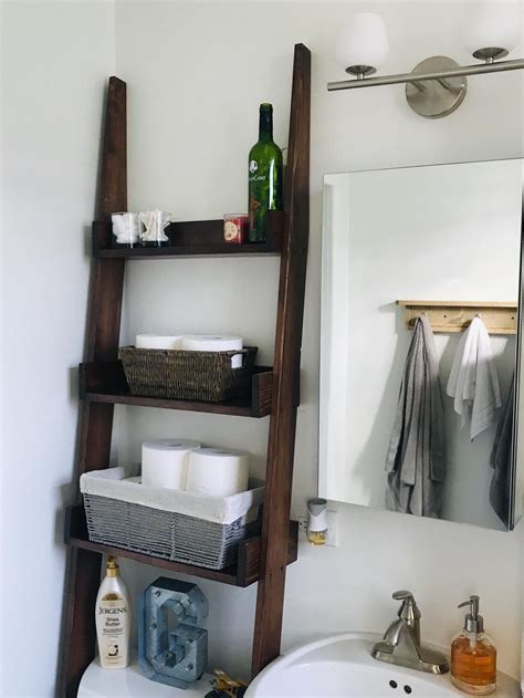 Over The Toilet Ladder Shelf Limoark