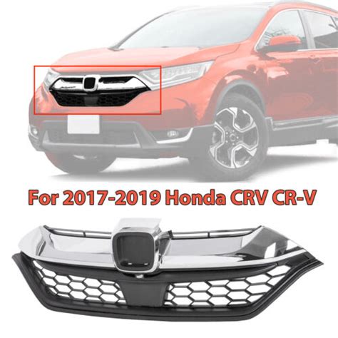 For Honda Crv Cr V 2017 2018 2019 Front Bumper Upper Chrome Grille