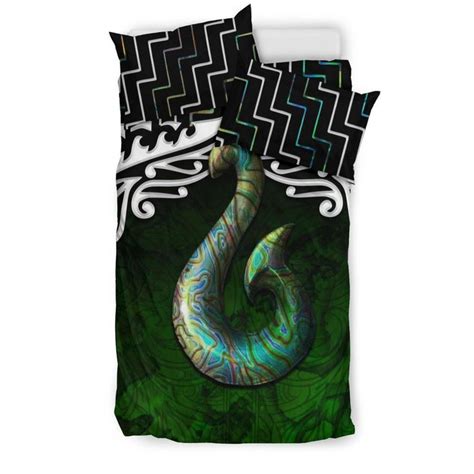 AIO Pride New Zealand Maori Hei Matau Poutama 3 Piece Duvet Cover Set