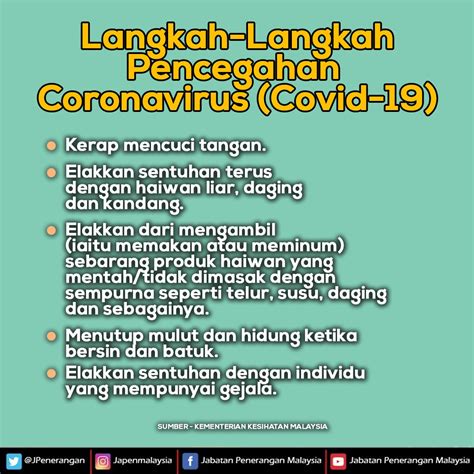 LANGKAH LANGKAH PENCEGAHAN COVID 19 Portal Rasmi Jabatan Penerangan