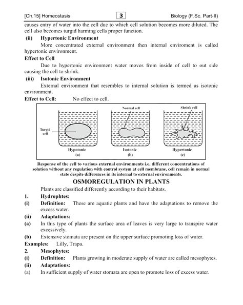 SOLUTION Class 12th Biology Chapter Homeostasis Complete Detail Notes