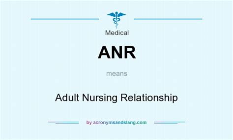 Anr Adult Nursing Relationship In Medical By