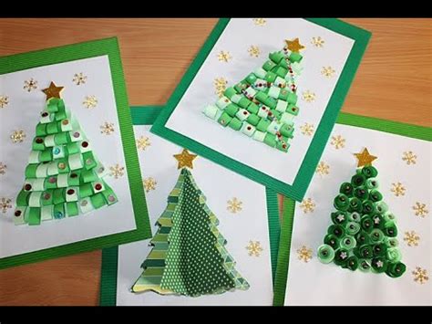 Jak zrobić kartkę świąteczną z motywem choinki paper Christmas Tree