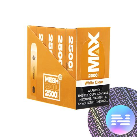 White Clear Crave Max Disposable Vape 2500 Puff Kado Bar