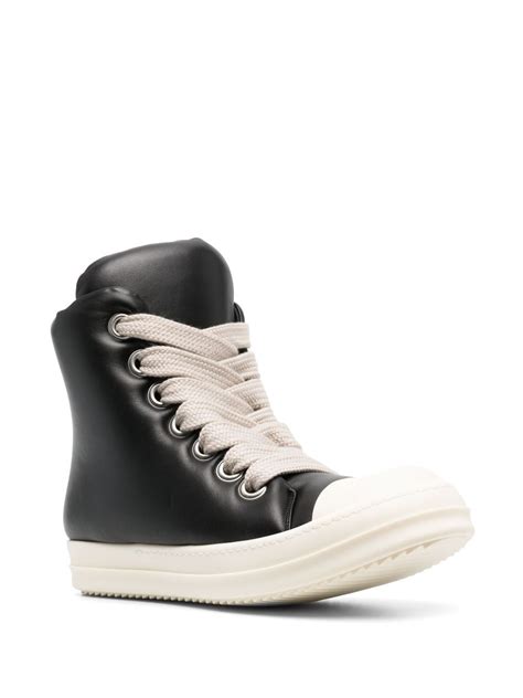 Rick Owens Leather High Top Sneakers Farfetch