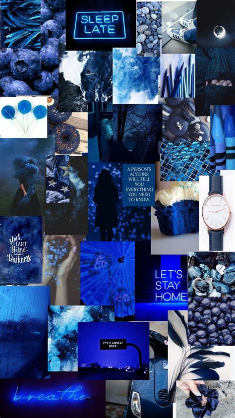 Dark Blue Collage Wallpapers Wallpaper Cave