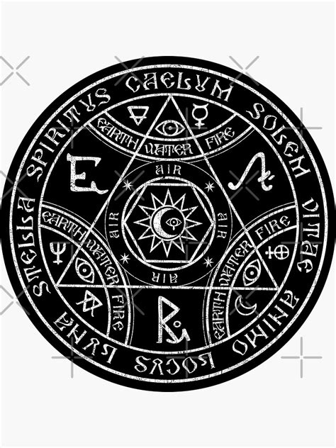 "Occult, Ritual Circle, Alchemy Symbol, Elements Esoteric Design 007 ...