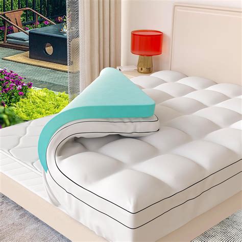 Surmatelas en mousse à mémoire de forme de 10 2 cm pour grand lit