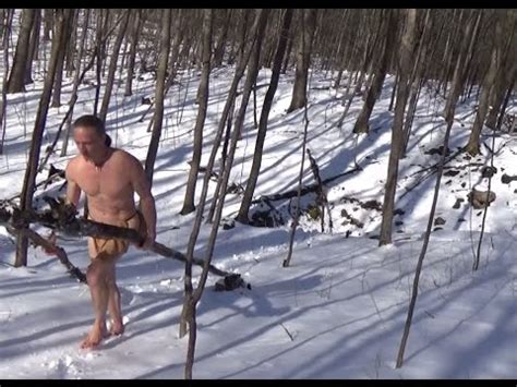 Extreme Almost Naked Winter Survival Overnight With No Gear YouTube