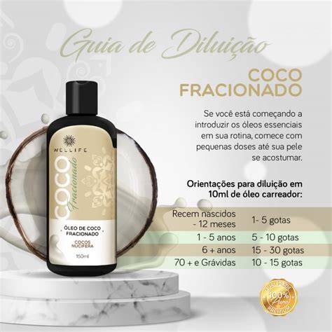 Óleo de Coco Carreador Nucifera Fracionado Vegetal 150ml Wellife