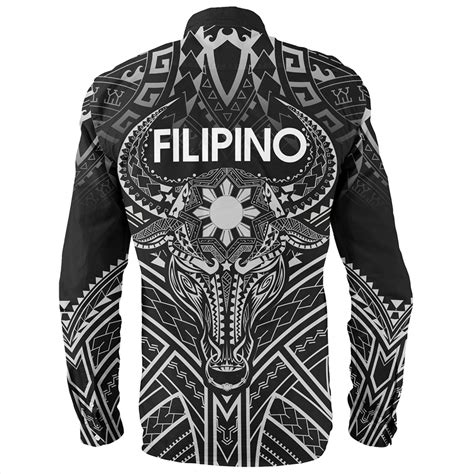 Philippines Filipinos Long Sleeve Shirt Tribal Koner Water Buffalo