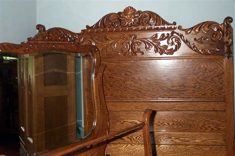 Three Piece Solid Oak Bedroom Set !! For Sale | Antiques.com | Classifieds