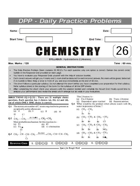 Chemistry For Adults Worksheets Daily Practice