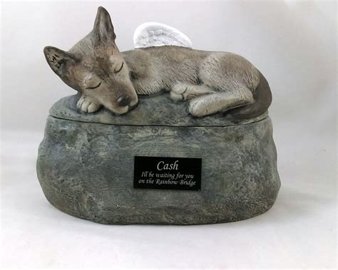 Ceramic Engraved Custom Dog Urn Painted Cremation Urn With Etsy