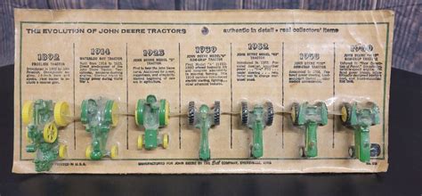 Various Scale 1 64th Ertl John Deere 7 Pc Evolution Of John Deere