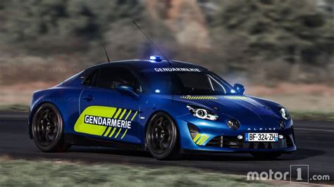 Alpine A110 reimagined as a sporty French police car