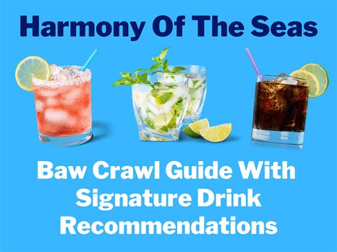 Harmony Of The Seas Bar Crawl Guide With Signature Drink Etsy