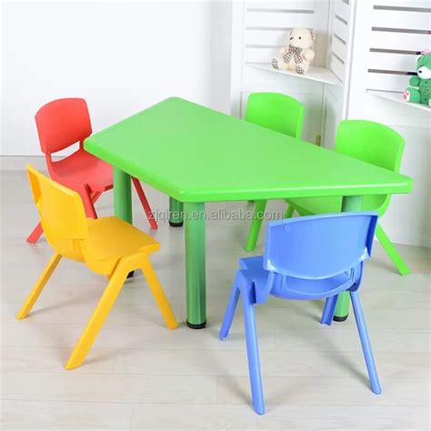 Wholesales Plastic Kids Table And Chair Set Stainless Steel Adjustable ...