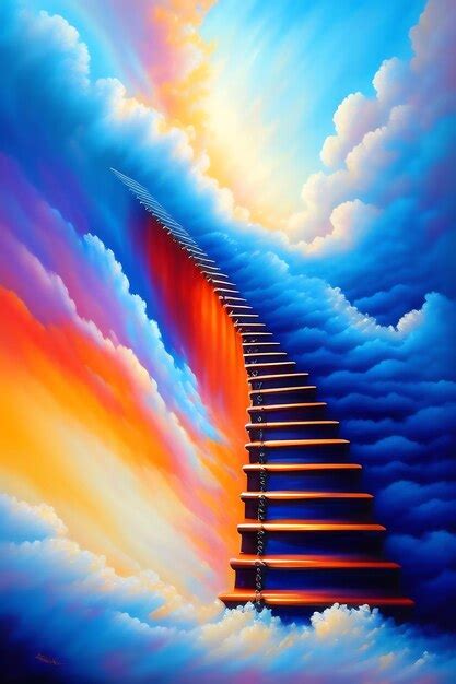 Premium AI Image | stairway to heaven Stairs to the sky Abstract ...