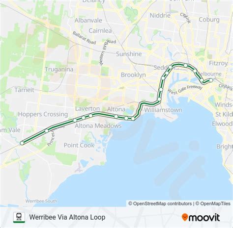 Werribee Route Schedules Stops And Maps Werribee Via Altona Loop