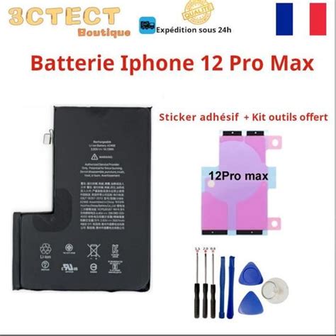 BATTERIE IPHONE 12 PRO MAX AVEC STICKER ADHESIF OUTILS Cdiscount