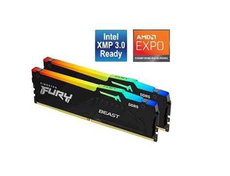 Kingston Fury Beast RGB 32GB Kit (2x16GB) DDR5-6000 DIMM PC5-48000 CL36 ...