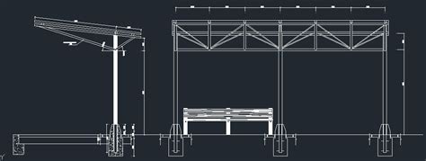 Steel Pergola Cad Files Dwg Files Plans And Details