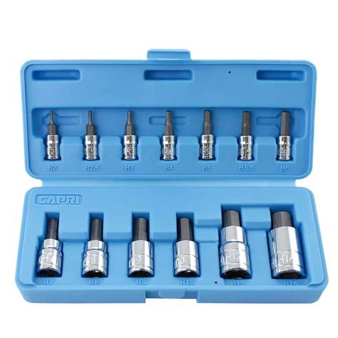 Husky 3 8 In Drive Metric Hex Bit Socket Set 7 Piece H3DMM7PCHBSSR