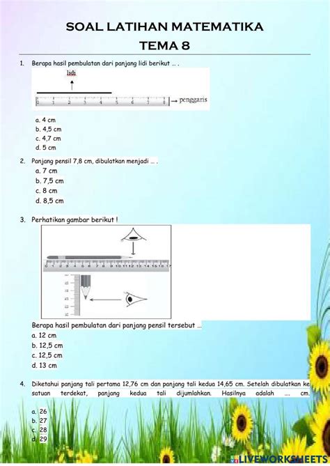 Pembulatan Hasil Pengukuran Panjang Worksheet Live Worksheets