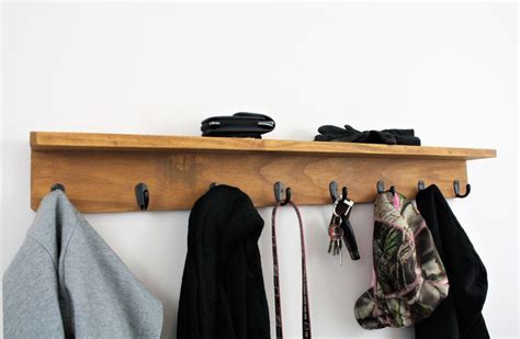 Coat Rack With 4 or 5 Shelfcabin Decorcoat Shelfentryway Shelfcustom Coat Rackrustic Modern Coat ...