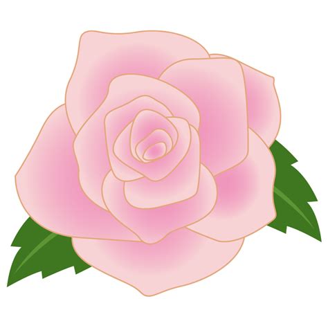 商用フリー・無料イラストピンクのバラの花rose07 商用okフリー素材集「ナイスなイラスト」