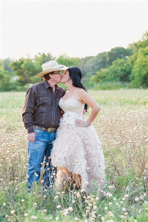 Western Chic Wedding : Pink Ruffles and Cowboy Boots - Belle The Magazine