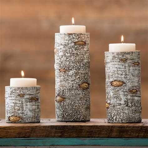 Diy Birch Wood Log Candle Holders Guide Patterns