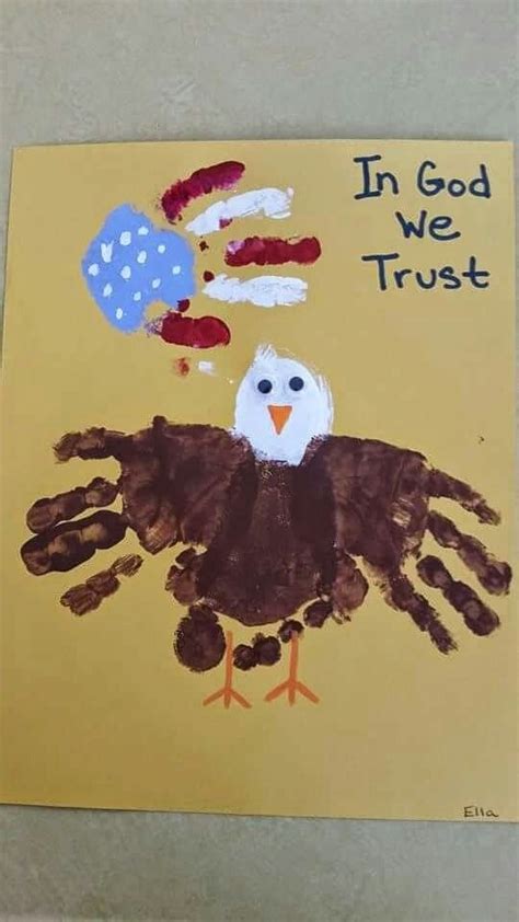 Bald Eagle Handprint Crafts Kids Art Projects Handprint Art