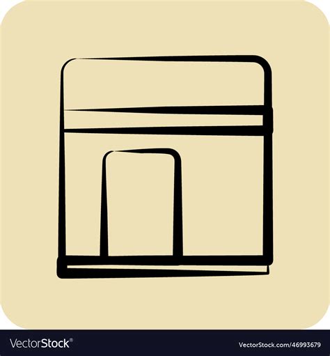 Icon Kaaba Related To Eid Al Adha Symbol Glyph Vector Image