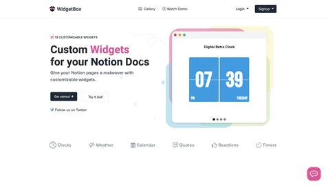 Customizable Widgets For Notion Pages Weather Clocks Calendar