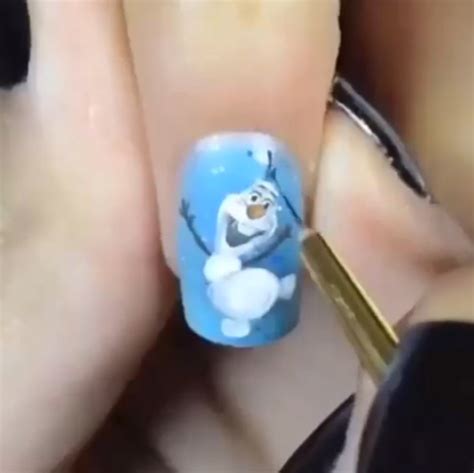 Frozens Olaf Nail Art Olaf Nails Nails Nail Art