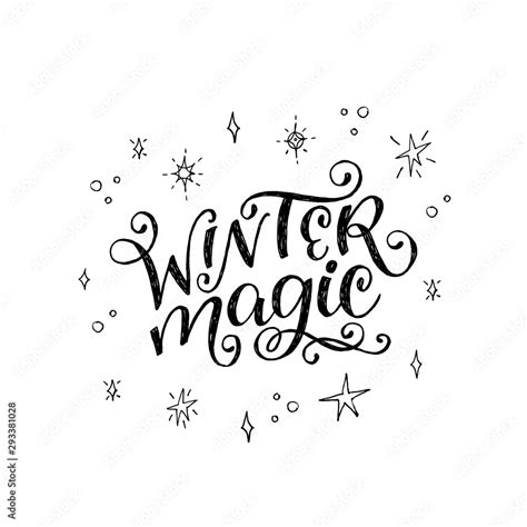 Winter Magic Hand Written Inscription Stock Vector Adobe Stock