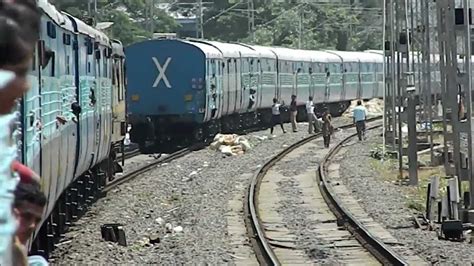 Rare Two Trains On The Same Track Youtube