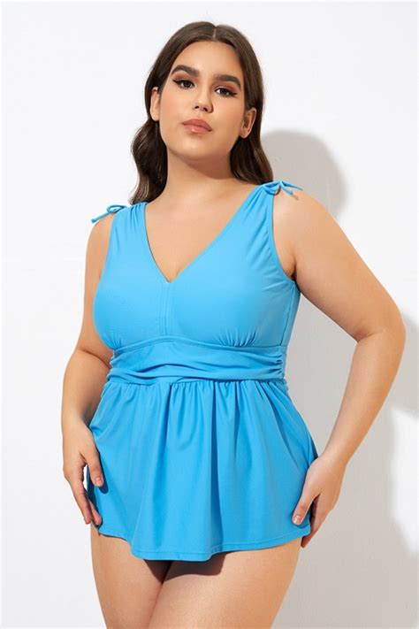 V Neck Tankini Meetcurve