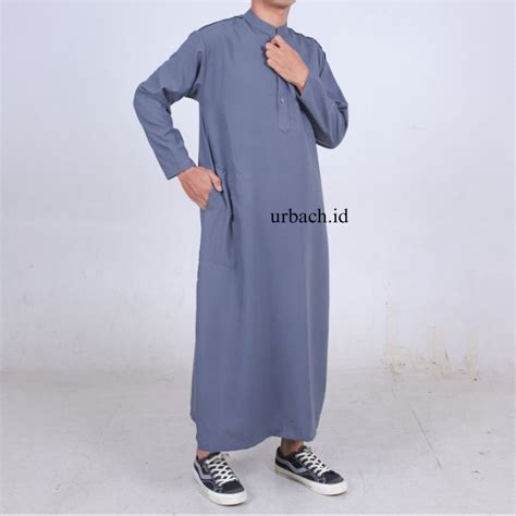 Jual Jubah Muslim Pria Dewasa Lengan Panjang Kekinian Premium Model