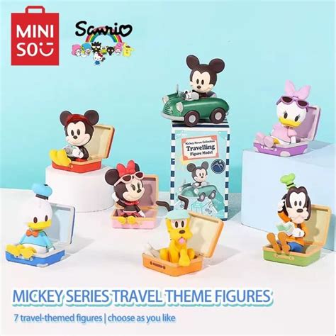 MINISO Disney Blind Box Mickey Mouse Goofy Donald Duck Travel Series