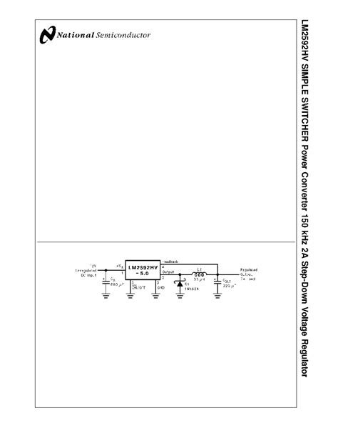 LM2592HVS ADJ Datasheet 1 20 Pages NSC SIMPLE SWITCHER Power