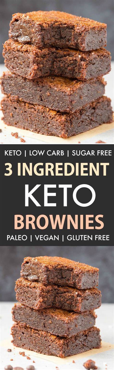 Fudgy Keto Low Carb Brownies Paleo Vegan Sugar Free