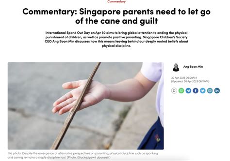 Commentary: Singapore parents need to let go of the cane and guilt ...