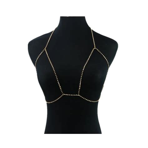 Chest Chain Bikini Sexy Shiny Crystal Rhinestone Bra Chest Body Chains