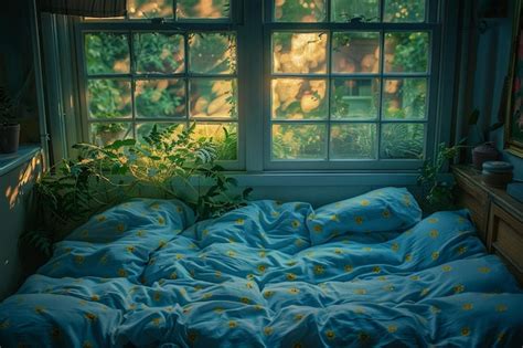 High Angle Cozy Bed Arrangement Premium Ai Generated Image