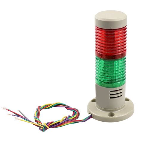 220v 24v Industrial Signal Tower Safety Stack Alarm Light Lamp Red