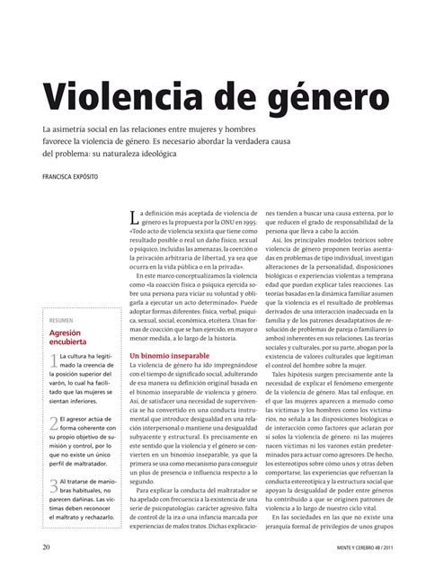 Violencia de género Investigación y Ciencia